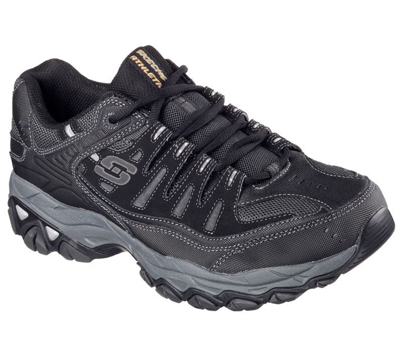 Skechers After Burn - Memory Fit - Mens Sneakers Black/Grey [AU-XF1710]